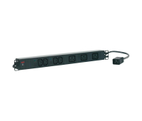 AEG PDU 16-1 power strip, 4x IEC320 C13 (10A), 3x IEC320 C19 (16A), for installation in