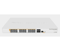 Комутатор MikroTik CRS328-24P-4S+RM, 24xGE PoE+, 4xSFP+, 800MHz, 512MB, L5