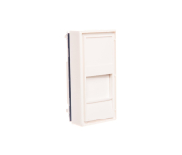 Panel 22.5x45mm Shuttered Module, 1 Port