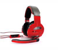 Wired Gaming Headphones, Gamdias, HEBE GHS2300-USB, Red/Black, USB 2.0