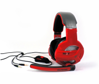 Wired Gaming Headphones, Gamdias, HEBE GHS2300, Red/Black, 3.5mm 3pin