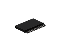 Optician. panel loaded with 4 ST Multimode adapters - Black
