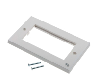 Panel 86mm x 147mm Double Gang UK Style Faceplate White with MilleniuM Logo