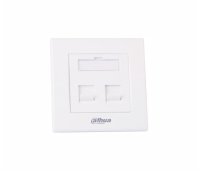 Face panel Dahua PFM971-2, 86x86, for 2x RJ45 inserts, white