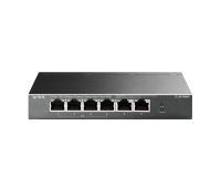 Комутатор TP-LINK TL-SF1006P, 6x 10/100M, 4 x PoE+ 67W, неуправляем, метален