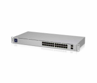 Switch Ubiquiti USW-24, 24x Gbit, 2xSFP slots, L2 managed, 1.3" color display
