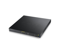 ZyXEL XGS3700-24 switch, 24x GbE ports + 4x 10G SFP+ slots, L2/3, VRRP, ECNP,