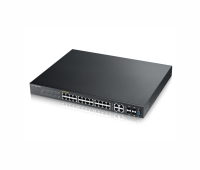 ZyXEL GS2210-24LP Switch, 24x GbE PoE+ Port + 4x SFP/RJ45, L2+, IGMP, MVR, D