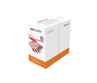 Cable Hikvision DS-1LN6-UU, 23AWG U/UTP, cat. 6, 4P, PVC, 305m, Solid-Bare Copper