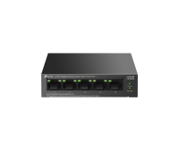 Комутатор TP-LINK LS105GP, 5 гигабитни порта c 4 PoE+, метален, desktop