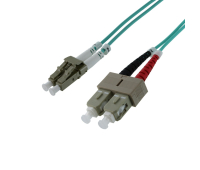 Optical cable SeaMAX, 0.5m, LC-SC UPC, MM OM3 50/125, duplex, 2.0mm, LSZH