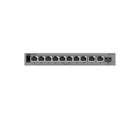 Комутатор Ruijie RG-ES211GS-P, 8xGbE PoE+, 2x GbE, 1x GbE/SFP, 120W, до 32 VLAN