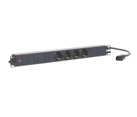 Разклонител AEG PDU 6000, 19" рак гнезда, алуминиев корпус, 4 x C13 / 10 A стату
