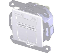 Brand-Rex Cat6 plug, shielded, 2 ports, for EU socket