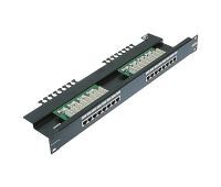 Пач панел Brand-Rex, 16 порта, cat.6, екраниран, 1U LSA IDC 568A/B, черен