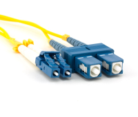 Optical cord BrandRex, 1m, 8/125 SM, LC - SC duplex connectors