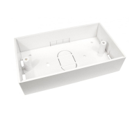 Box 32mm Deep Double Gang Backbox (for UK style 86mm x 146mm faceplates) WHITE