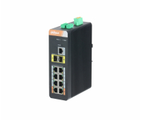 Switch Dahua PFS3210-8GT-DP, 8GE PoE+, 4GE, IP40, industrial