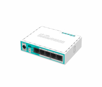 Рутер MikroTik RB750r2, hEX lite, 64MB, 5xFE, RouterOS L4, plastic case, PSU