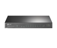 Комутатор TP-LINK TL-SG1210P, 9хGbE RJ45, 8-Port PoE+, 1xSFP слот, 63W, безшумен