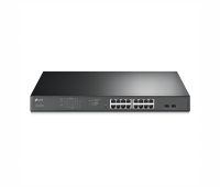 Switch TP-LINK TL-SG1218MPE, 16x GbE RJ45 PoE+ ports, 2x SFP ports, 192W max
