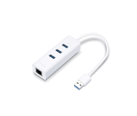 Адаптер за мрежа TP-LINK UE330, RTL8153, 3xUSB3.0, 1xRJ45 GbE
