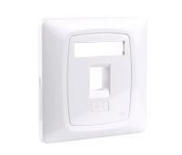 Front panel 3M VOL-CHUK-1K, 86x86, for 1x RJ45 inserts, white