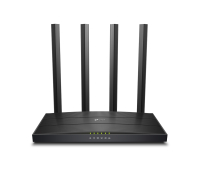 Безжичен рутер TP-LINK Archer C6U, AC1200, 5xGbE, 1x USB2.0, 4x външни антени