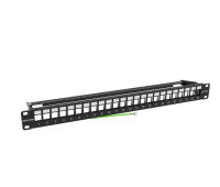 Пач панел Hikvision DS-1CP0P24-1U, екраниран 24-портов празен, 1U