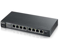 Комутатор ZyXEL GS1100-8HP, 8x GbE порта, 4x PoE+, неуправляем, настолен