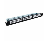 Пач панел Dahua PFM973M-5EU-24, 1U, UTP cat.5e, T568A/T568B, черен
