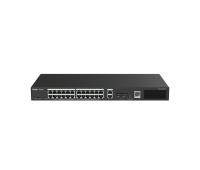Комутатор Ruijie RG-ES228GS-P, 26xGbE, 2xSFP, 24x PoE+, 370W, до 16 VLAN, шкаф