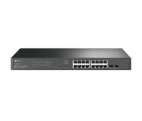 Комутатор TP-LINK TL-SG2218P, 16x Gigabit PoE+ порта, 2x SFP слота, управляем