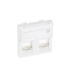 Panel 45x45mm Shuttered Module, 2 Ports with Label