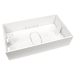 Box 32mm Deep Double Gang Backbox (for UK style 86mm x 146mm faceplates) WHITE