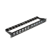 Panel 1U SIJ angled panel with management suitable for up to 24 snap in jacks BL
