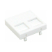 Panel 45mm x 45mm EU Style Double Shuttered Module - Accepts 2 x RJ-45 Jack