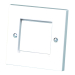 Panel 80mm x 80mm Single Gang European Faceplate - 50mm x 50mm apature - White