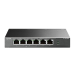 Комутатор TP-LINK TL-SF1006P, 6x 10/100M, 4 x PoE+ 67W, неуправляем, метален